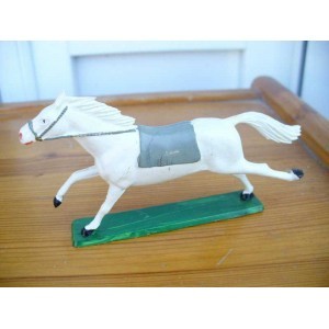 CHEVAL BLANC GALOP SELLE GRISE