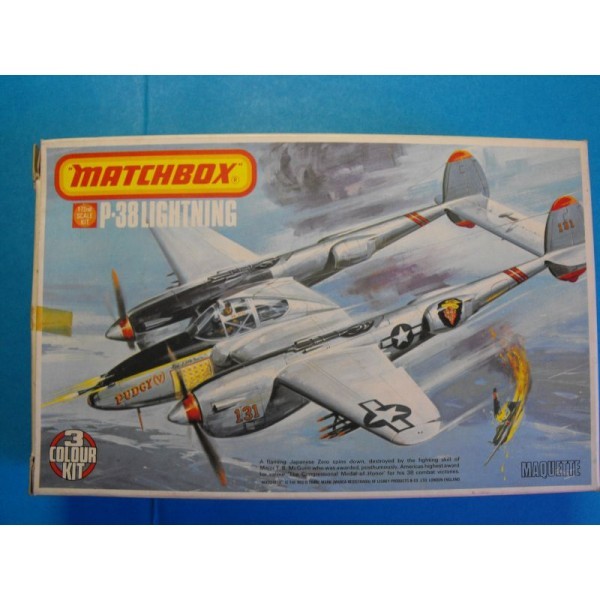 P 38  LIGHTNING  MATCHBOX 1/72 EME