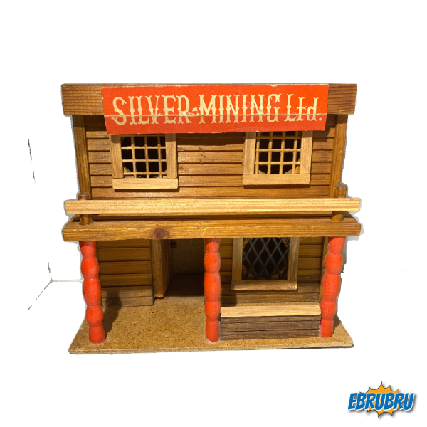 SILVER MINING  + MAISON POUR VILLE DU FARWEST POUR STARLUX BRITAINS ELASTOLIN