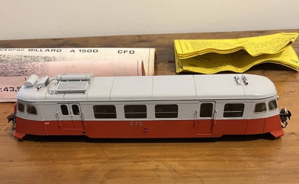 Autorail Billard A 150D CFD type AMJL laiton  Échelle 0 