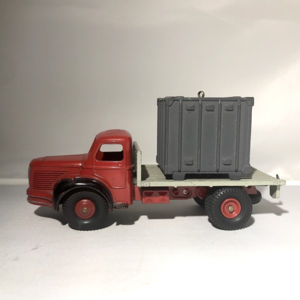 Camion Plateau Berliet rouge avec container gris RÉF 34B DINKY TOYS MECCANO