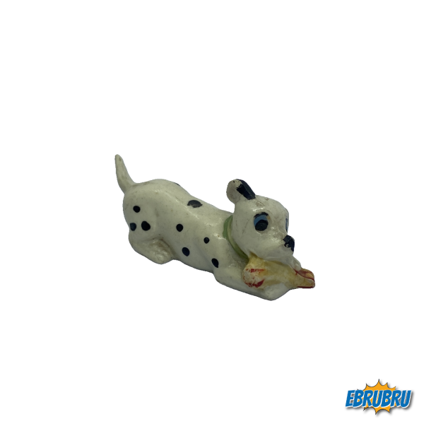 Chiot Dalmatien avec os - 101 Dalmatiens - Série Disney - Figurine JIM