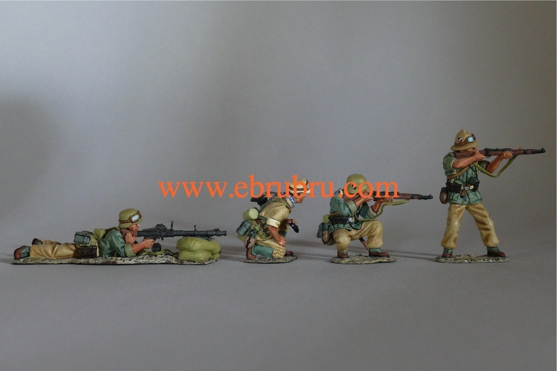 AFRIKA KORPS MACHINE GUN SET KING & COUNTRY AK021