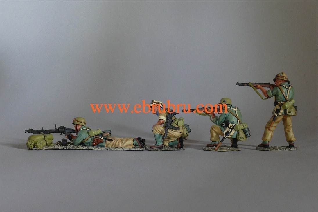 AFRIKA KORPS MACHINE GUN SET KING & COUNTRY AK021