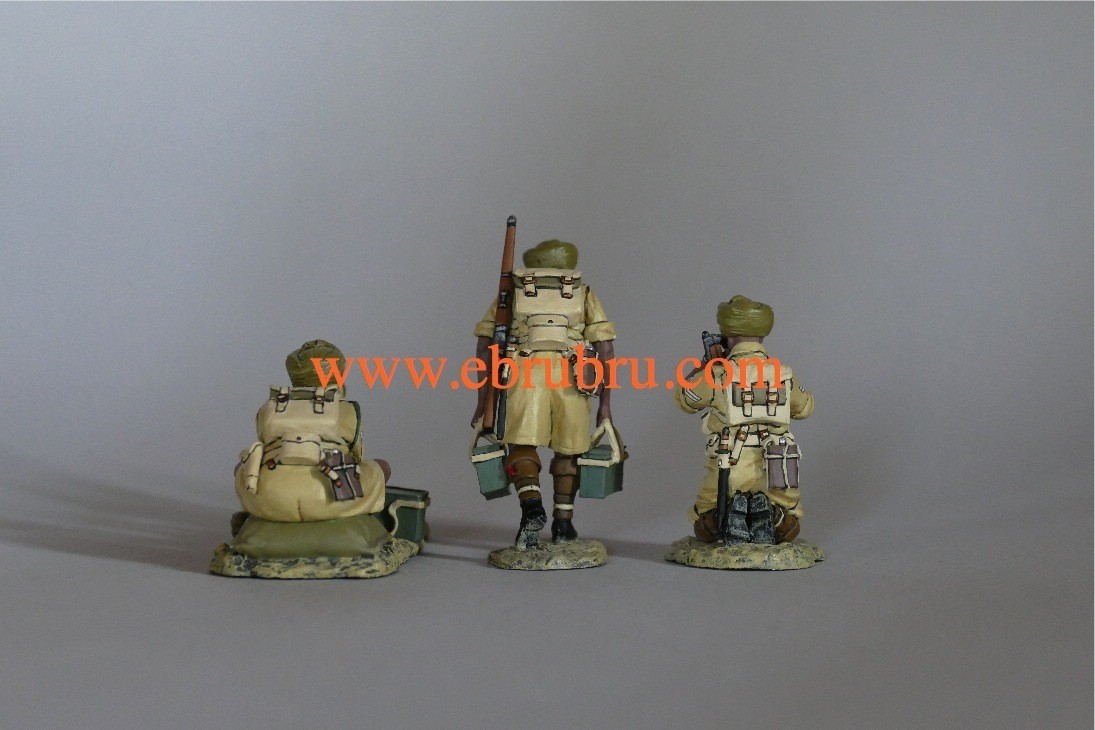 BRITISH 8TH ARMY  INDIAN ARMY MACHINE GUN SET  KING & COUNTRY EA014