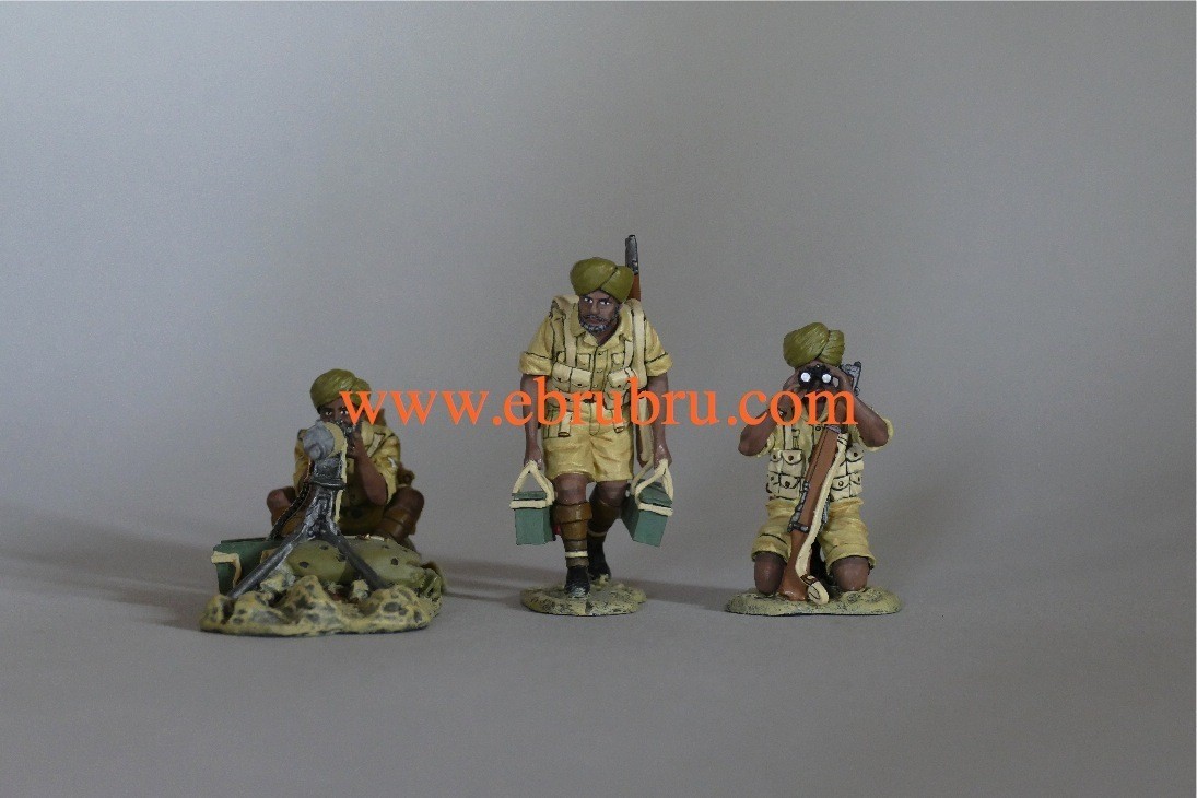 BRITISH 8TH ARMY  INDIAN ARMY MACHINE GUN SET  KING & COUNTRY EA014