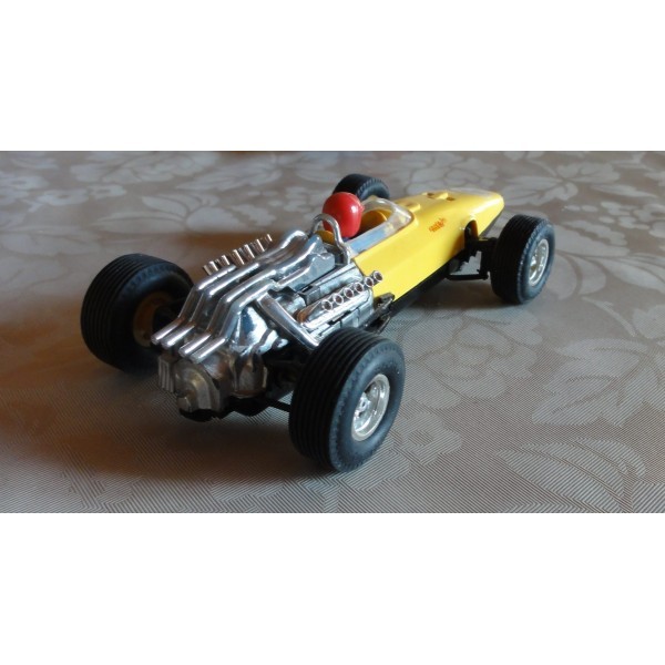 HONDA F1 C 36 EXIN CHASSIS NOIRE CAPOT JAUNE   SCALEXTRIC