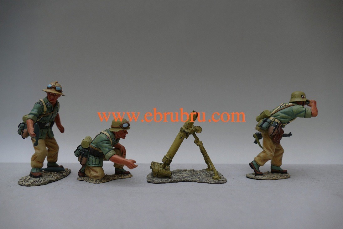 GERMAN MORTAR SET AFRIKA KORPS KING & COUNTRY AK022