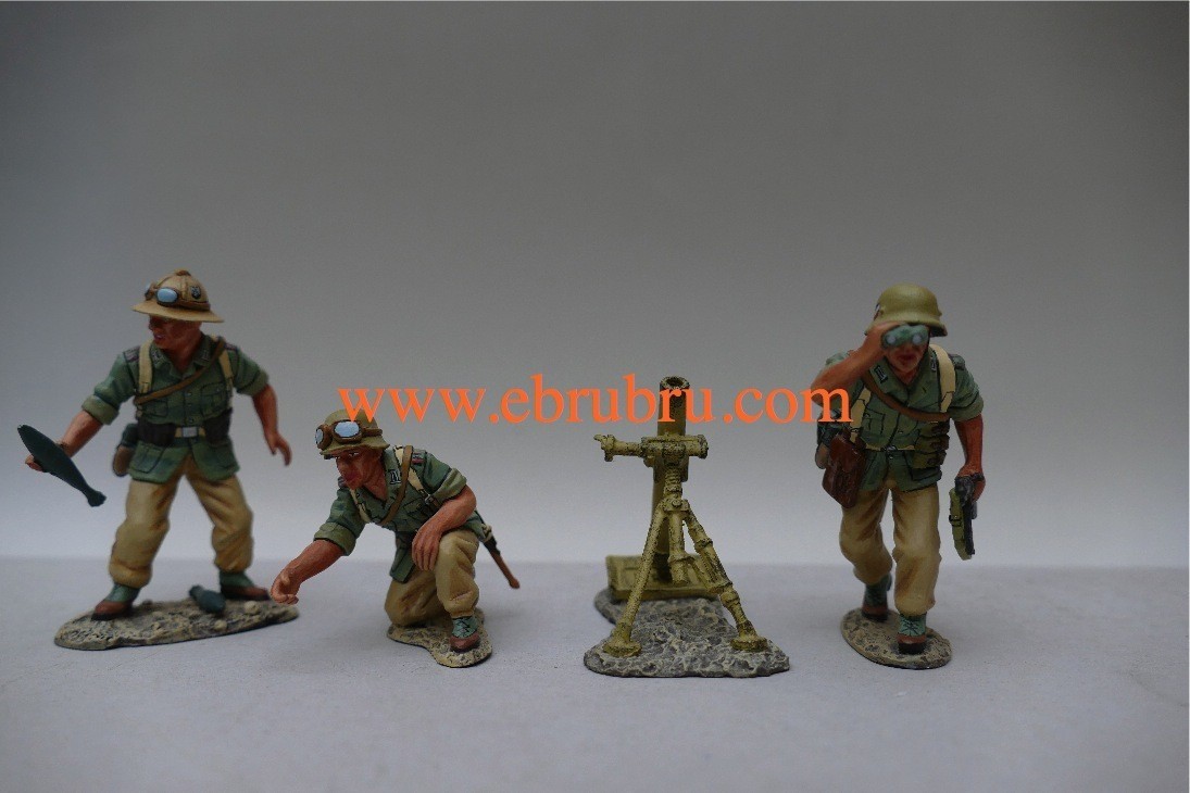 GERMAN MORTAR SET AFRIKA KORPS KING & COUNTRY AK022