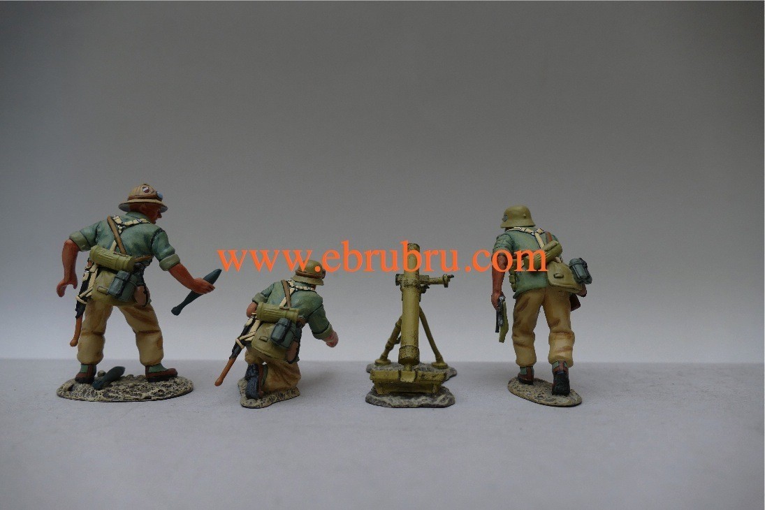 GERMAN MORTAR SET AFRIKA KORPS KING & COUNTRY AK022