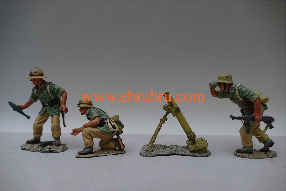 GERMAN MORTAR SET AFRIKA KORPS KING & COUNTRY AK022