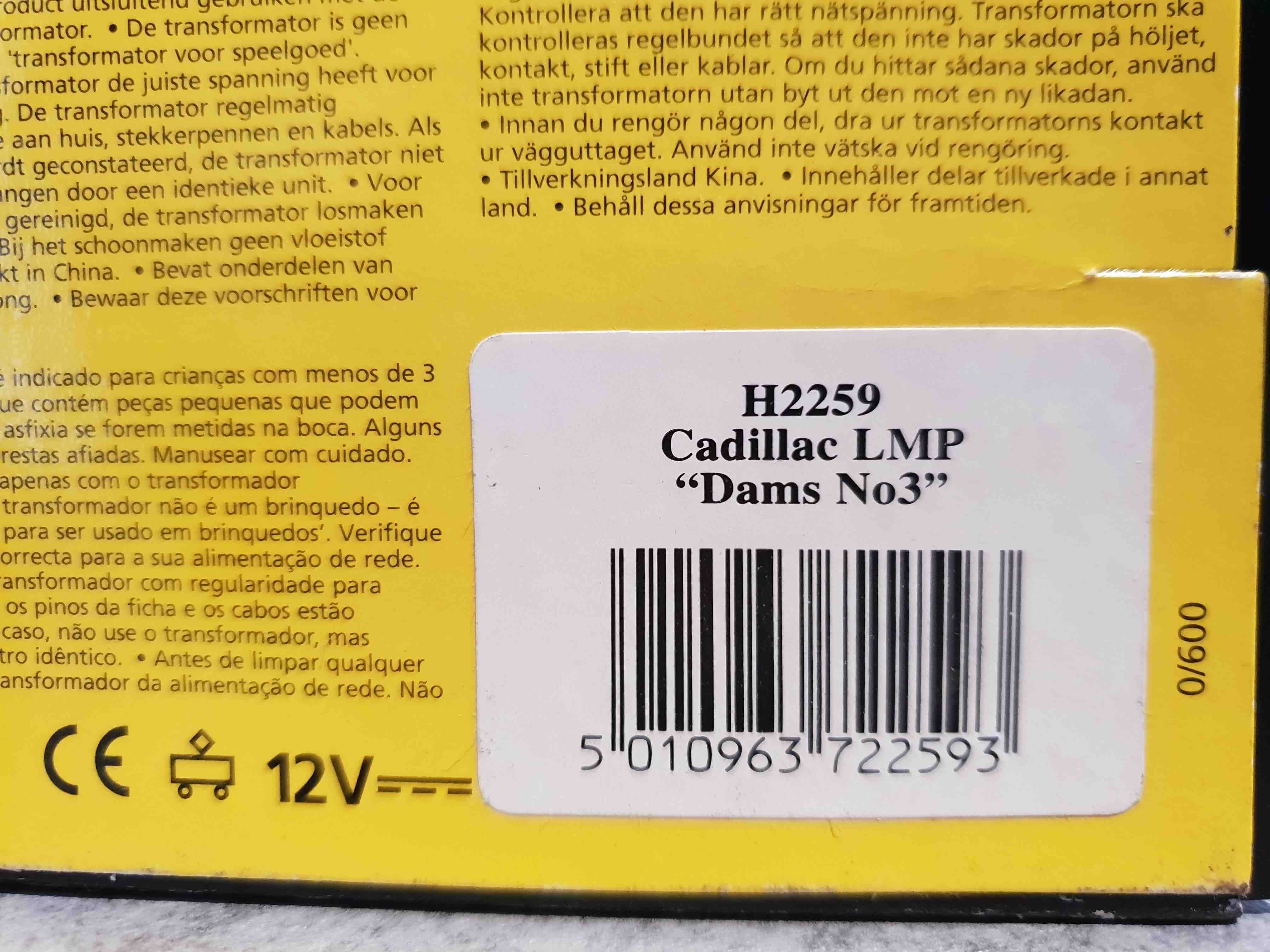 SCALEXCTRIC H2259 CADILLAC LMP DAMS