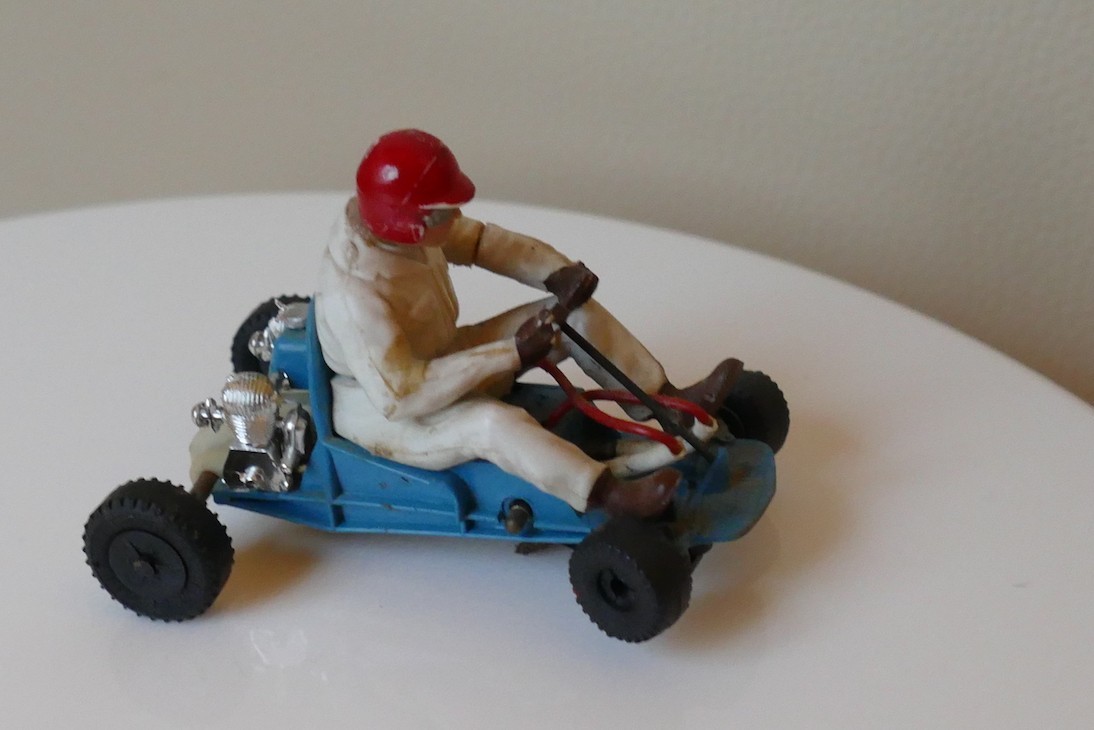 Go Kart bleu pâle Scalextric side car ref  K1 England