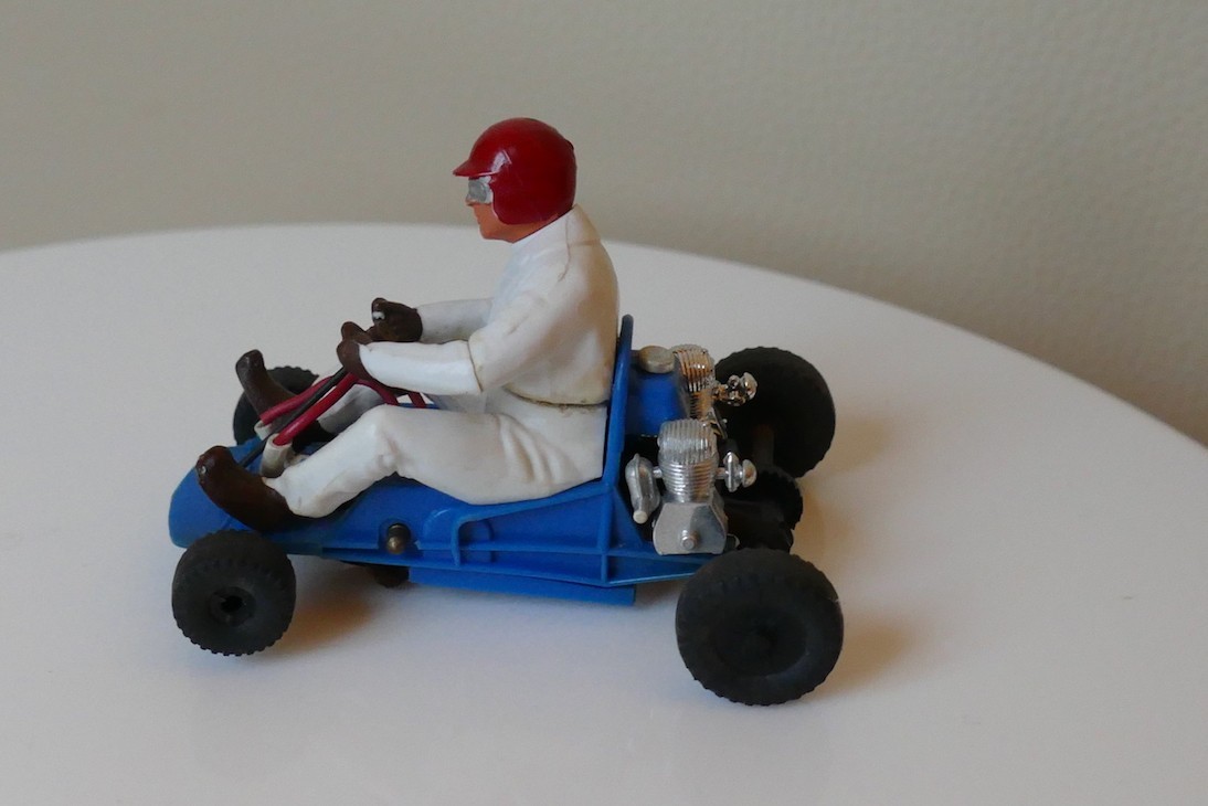 Go Kart bleu Scalextric side car ref  K1 France