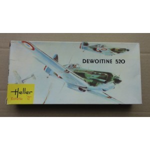 DEWOITINE 520 MAQUETTE D'AVION HELLER BOITE JAUNE 1/72 RÉF L 072