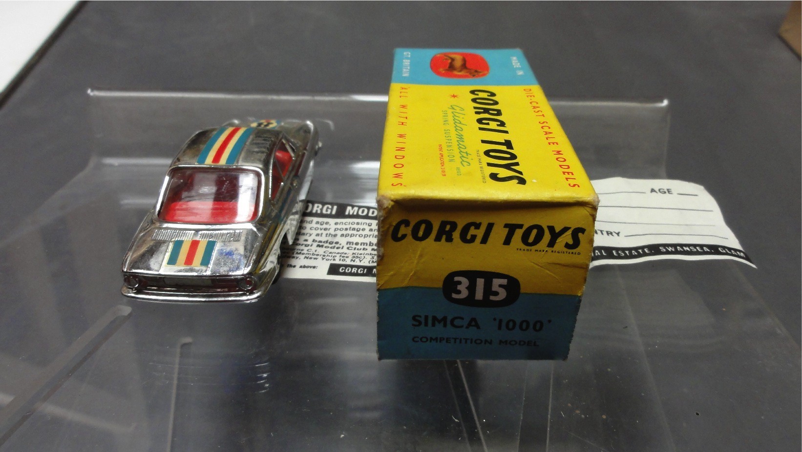 SIMCA 1000  competition model  Corgi toys ref 315