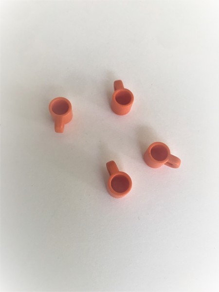 Tasses orange avec anse Lot de 4 Playmobil