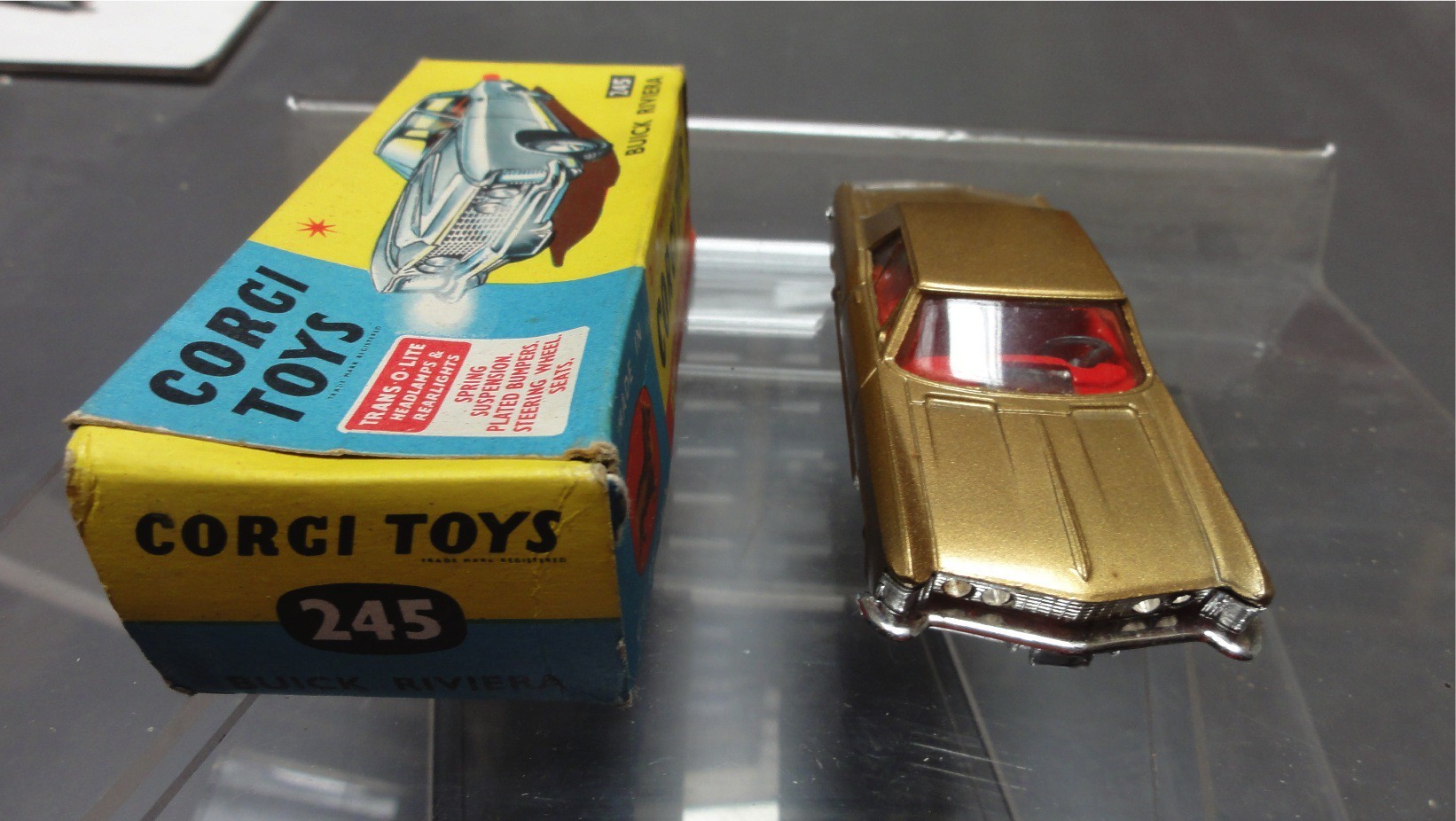 Buick Riviera gold Corgi toys ref 245