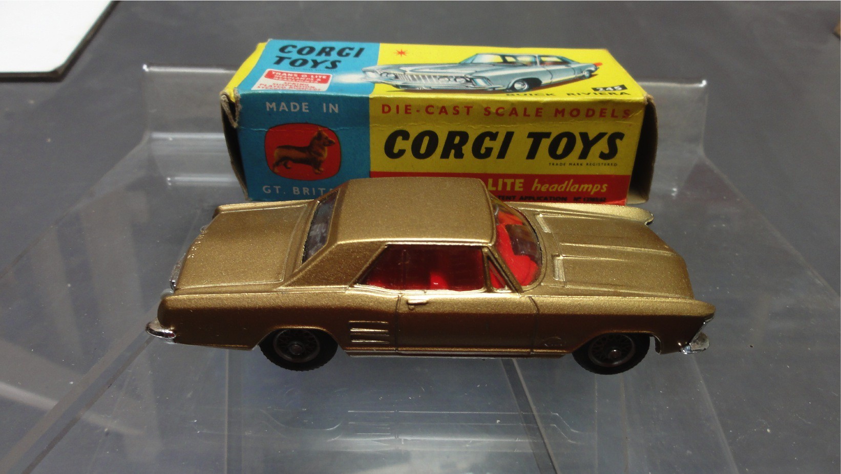 Buick Riviera gold Corgi toys ref 245