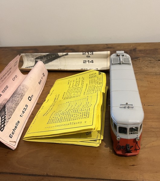 Autorail Billard A 150D CFD type AMJL laiton  Échelle 0 