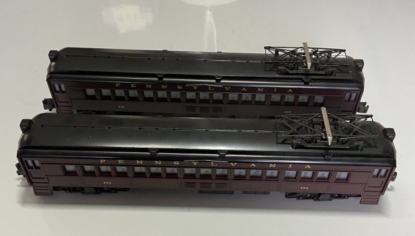  Pennsylvania PRR 6-18310 multiple-unit commuter cars #484/485 Lionel 2 car