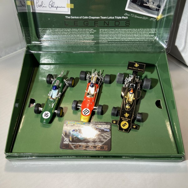 The Genius Of Colin Chapmann Team Lotus Triple Pack SCALEXTRIC  C4184A