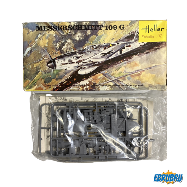 MESSERSCHMITT 109 G MAQUETTE D'AVION HELLER RÉF 076 BOITE JAUNE