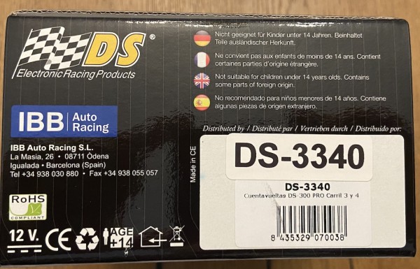 Compte tour DS Electronics Pour 4 voies jouef