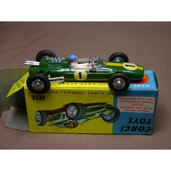 CORGI TOYS  1/43 - LOTUS CLIMAX FORMULA I RACING CAR AVEC SA BOITE - REF 155