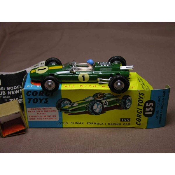 CORGI TOYS  1/43 - LOTUS CLIMAX FORMULA I RACING CAR AVEC SA BOITE - REF 155