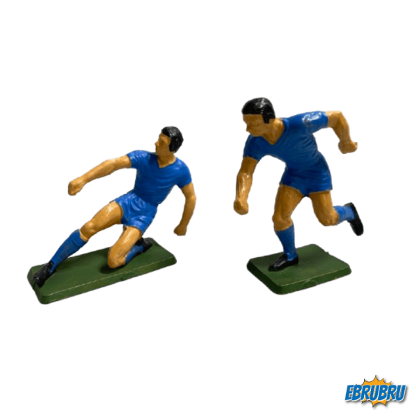 Deux footballeurs bleu Starlux