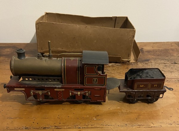 Locomotive vapeur vive Midland Railway 0-2-0 et tendeur M.R