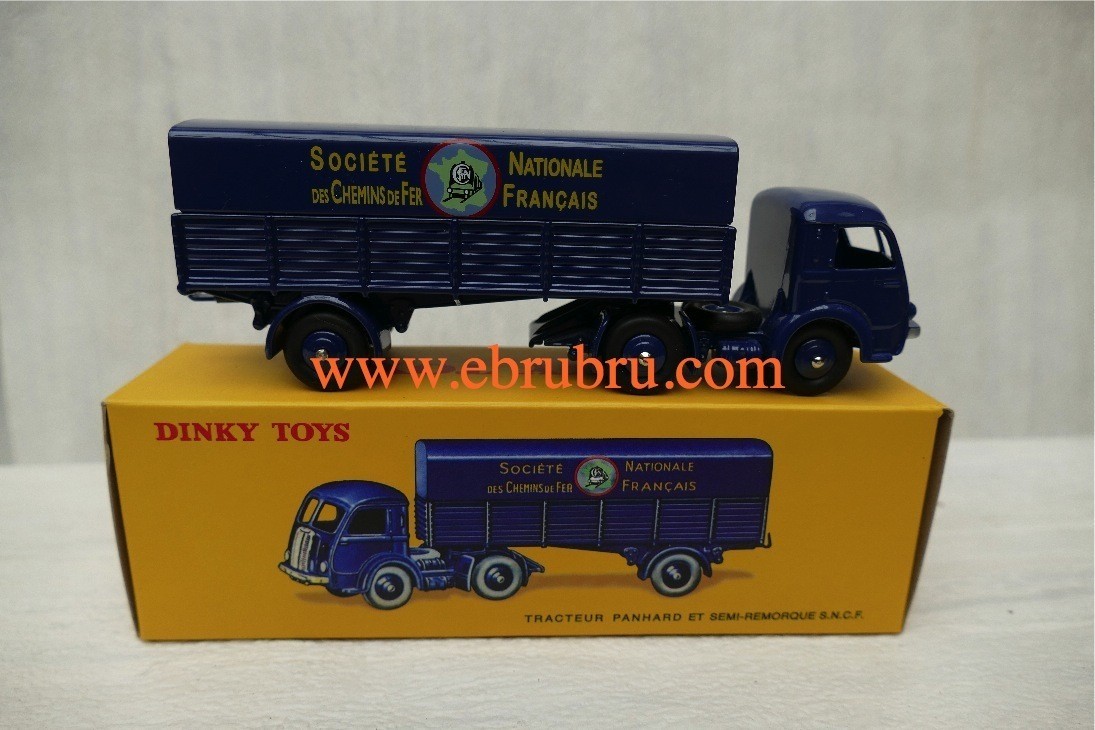 TRACTEUR PANHARD ET SEMI REMORQUE SNCF DINKY TOYS ATLAS REF 32AB