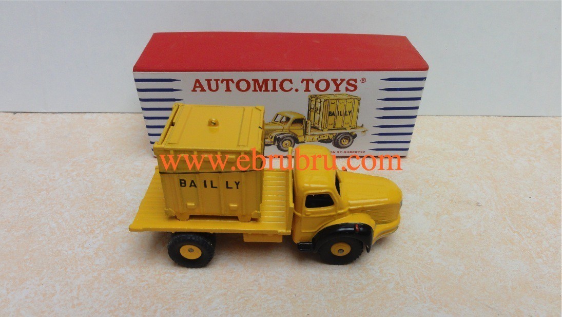 CAMION PLATEAU BERLIET AVEC CONTAINER  BAILLY DINKY AUTOMIC TOYS REF 34B