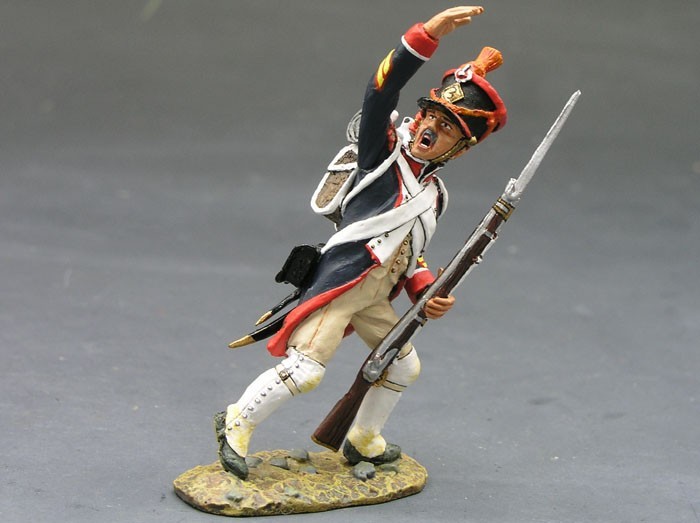 NA100 French Line Infantry Sergeant Advancing King & Country