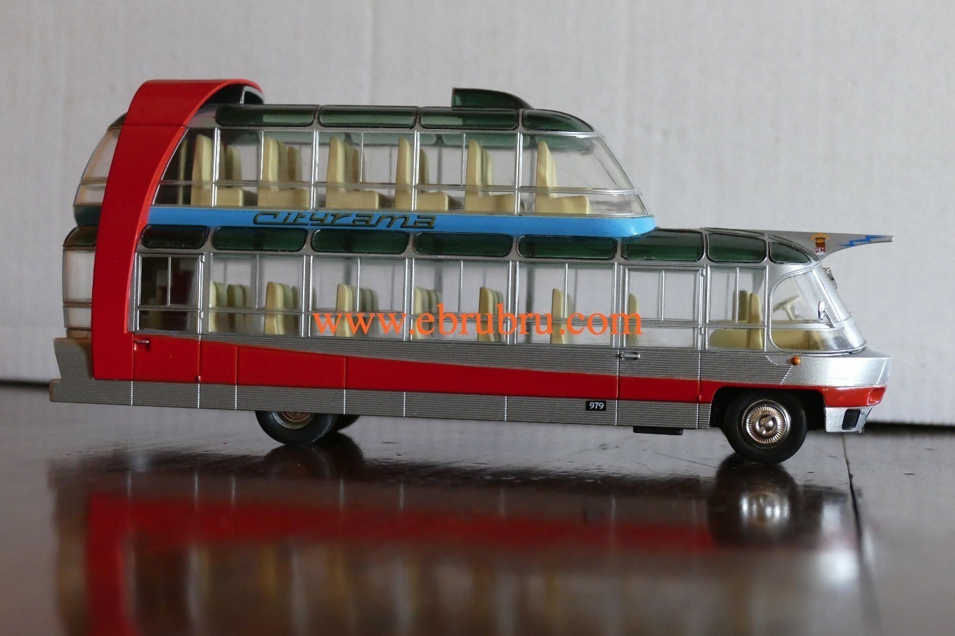 Autobus Autocar du Monde Hachette Citroen Currus Cityrama 1955 IXO 1/43