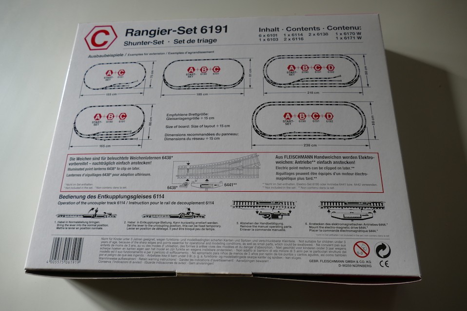 FLEISCHMANN RANGIER SET HO PROFI GLEIS 6191