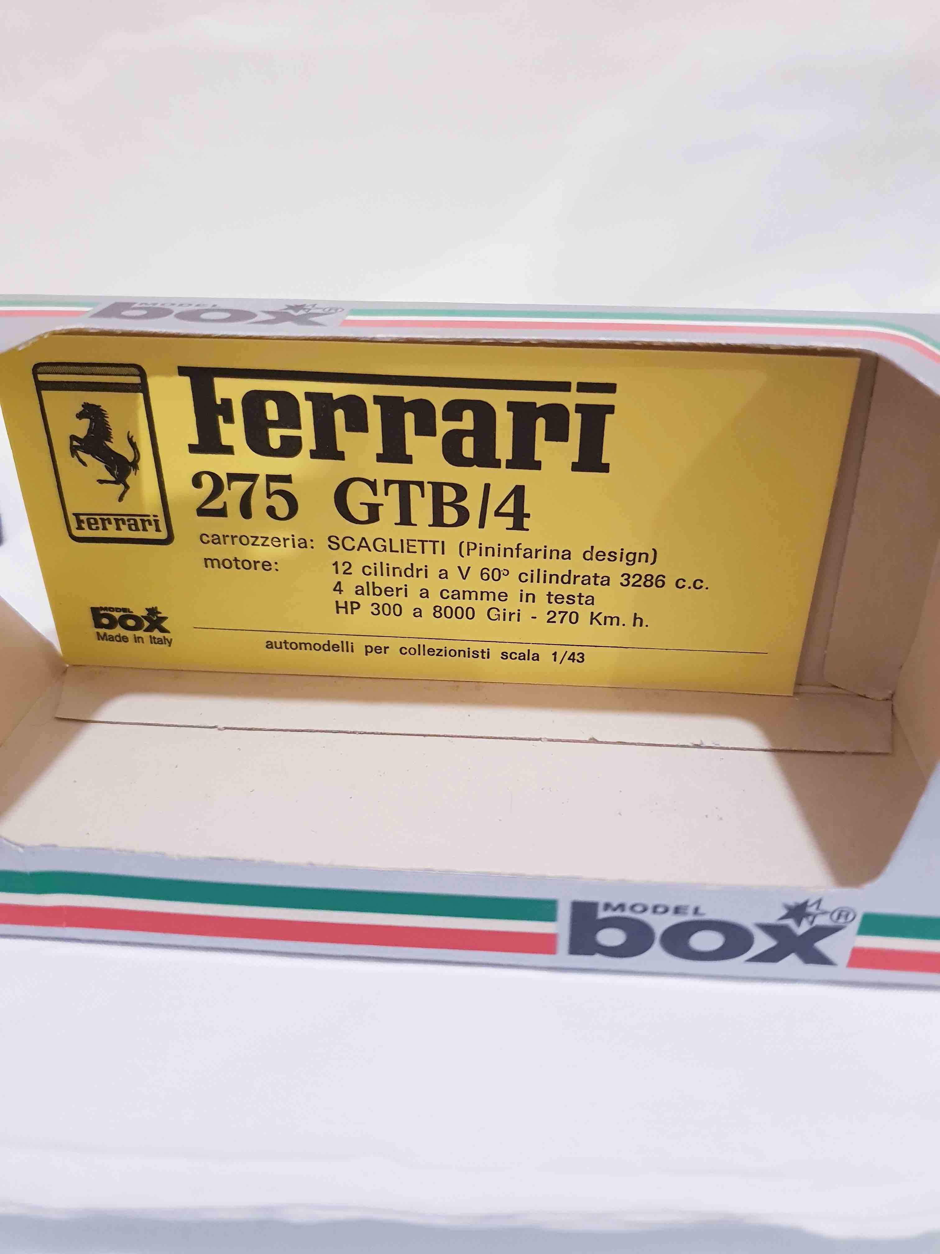 FERRARI 275 GTB 4 MODEL BOX