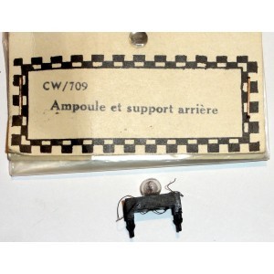 AMPOULE ET SUPPORT ARRIÈRE D'ORIGINE SCALEXTRIC RÉF CW/709