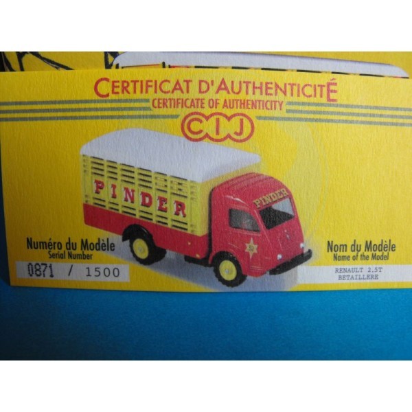 RENAULT 2.5 TONNES PINDER CIJ REEDITION