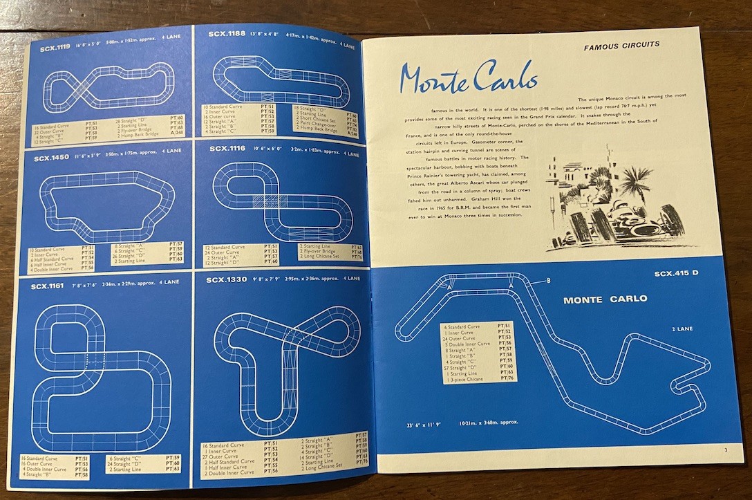 Catalogue Scalextric 101 circuits