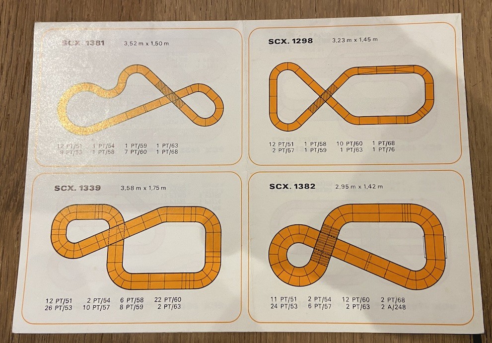 Dépliant  Scalextric Circuits