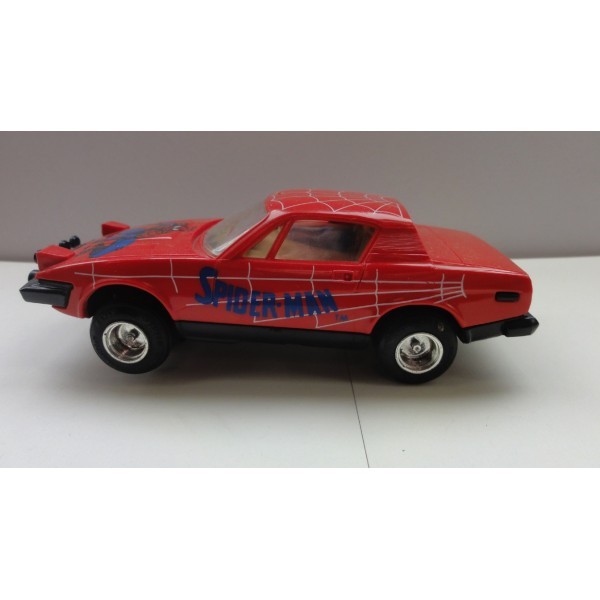 TRIUMPH TR7 SPIDERMAN ROUGE SCALEXTRIC RÉF C322