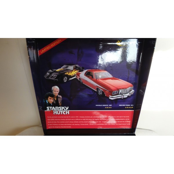 STARSKY & HUTCH FORD GRAN TORINO 1976  CHEVROLET CORVETTE 1969 SCALEXTRIC RÉF: 2603A