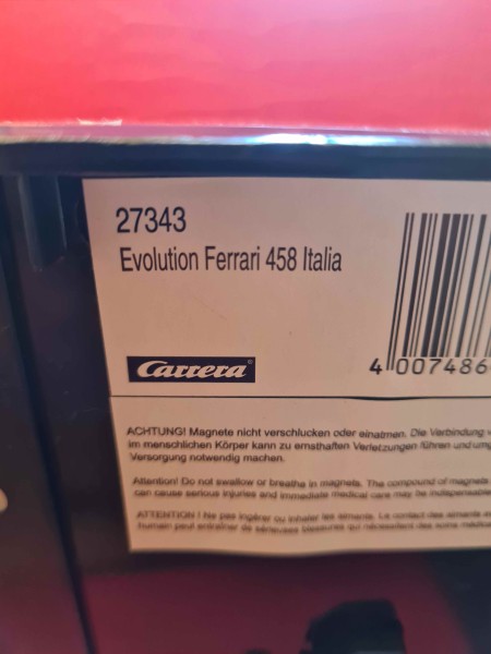 EVOLUTION FERRARI 458 ITALIA  JAUNE CARRERA REF 27343
