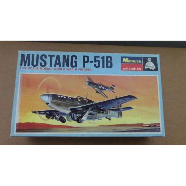 MUSTANG P 51B AVION 1/72 MONOGRAM  RÉF PA143