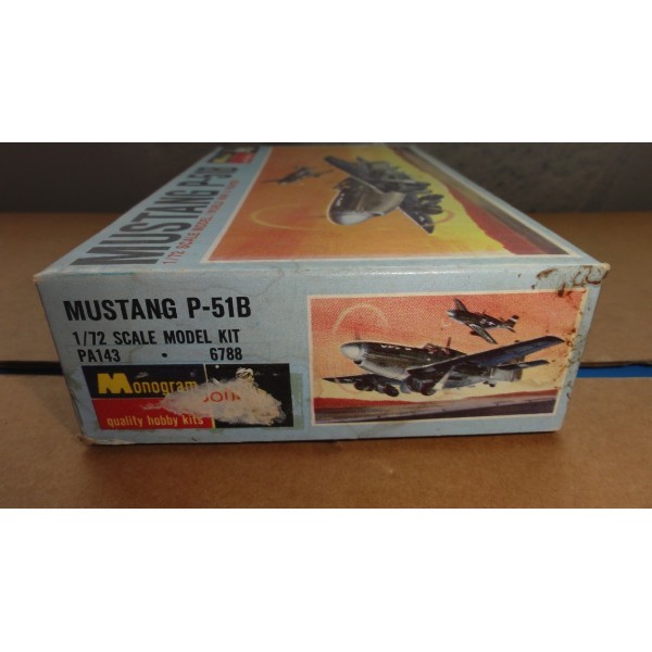 MUSTANG P 51B AVION 1/72 MONOGRAM  RÉF PA143