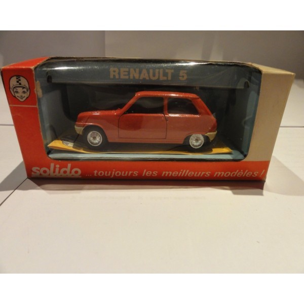 RENAULT 5 ROUGE SOLIDO 1 ERE BOITE RÉF 10