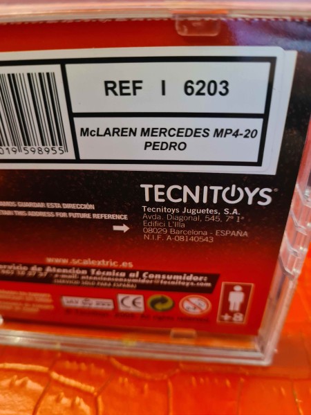 MC LAREN MERCEDES MP4-20 PEDRO SCALEXTRIC REF 6203